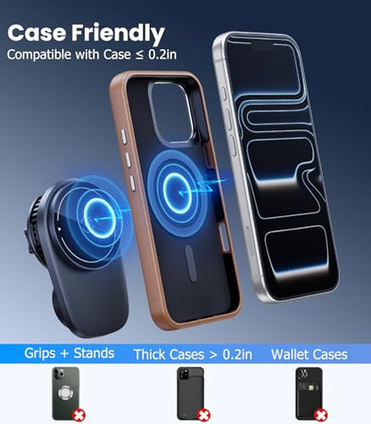 Wireless Magnetic Car Phone Holder Mount with Cooling Fan & RGB Lights, 15W Fast Charging Auto-Rotate Suction Cup Charger for iPhone 17/16/15/14/13 S25 Samsung, Car Dashboard/Windshield Mount - size: Suction cup
