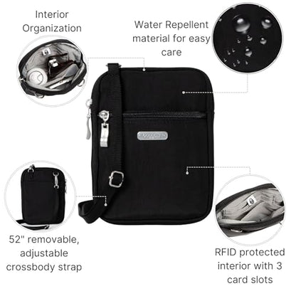Baggallini Women's Essential Mini Crossbody Bag - color: Black