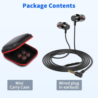 3.5mm Headphones Wired Earbuds for Laptop School Computer PC,Black - color: Black