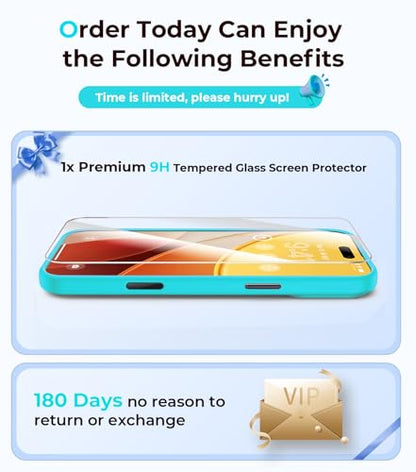 Magnetic for iPhone 17 Pro Max Case with Integrated Camera Protection, [Seamless Work with Magsafe] [Military Grade Shockproof] [Covered Camera Control Button] Case for iPhone 17 Pro Max 6.9'', Teal - color: Teal