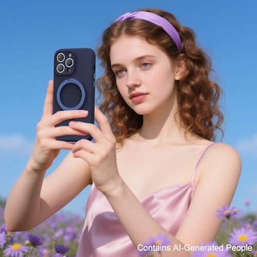 Case for iPhone 14 Pro Max with 360°Spin Stand,6.7" Dark Blue | Magnetic 360°Spin Stand,Compatible with Mag-Safe,Soft Silicone 14 Pro Max Case - color: Dark Blue, size: Iphone 14 Pro Max
