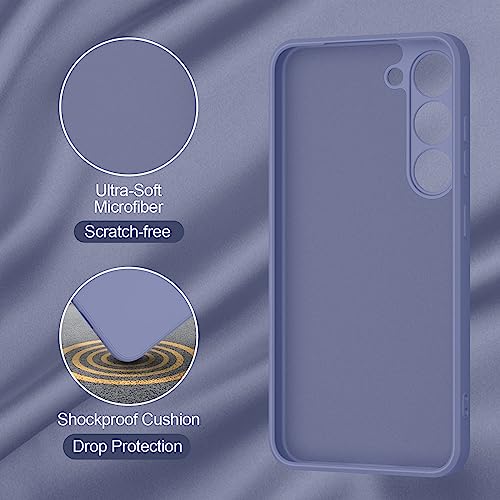 Vanjua Case for Samsung Galaxy S23 (Only), Stylish Liquid Silicone Slim Full-Body Protective Cover Compatible with Samsung Galaxy S23 5G 6.1 Inch Phone Case (Lavender Gray) - color: Lavender Gray