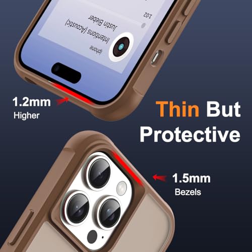 SKYLMW Compatible with iPhone 14 Pro Case with Stand,Desert Brown | iPhone 14 Pro Phone Case 6.1",Magnetic Ring Stand,Compatible with MagSafe,Military-Grade Protection,Great Grip Feeling - color: Desert Brown, size: Iphone 14 Pro