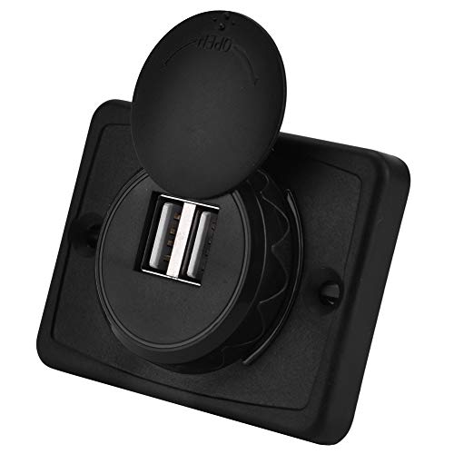 Dual USB Car Charger with LED Light Ring 3.1A Fast Charge