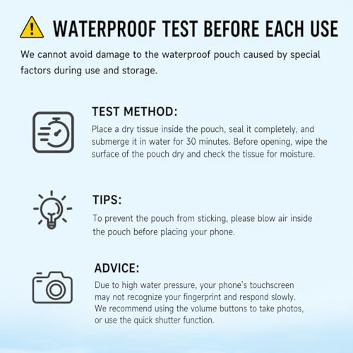 Floating Waterproof Phone Pouch with Airbag, Touchscreen Dry Bag | Buoyant Phone Protection: Built-in airbag, multi-layer seal and clear touch window support beach, pool and water-sport use. - color: White