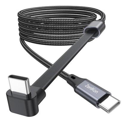 Right Angle USB C Cable 3.3FT, 60W 90 Degree USB C Cable (Flat) - size: 3.3FT