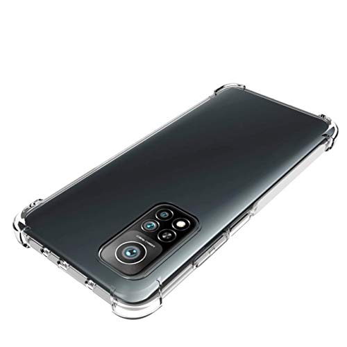 USTIYA Case for Xiaomi Mi 10T 5G y 10T Pro 5G y K30 Case Clear TPU Four Corners Protective Cover Transparent Soft funda