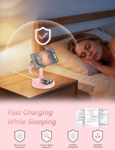 Aeinidi Super Fast Strong Magnetic Wireless Charger for Samsung - color: Pink, size: 15W