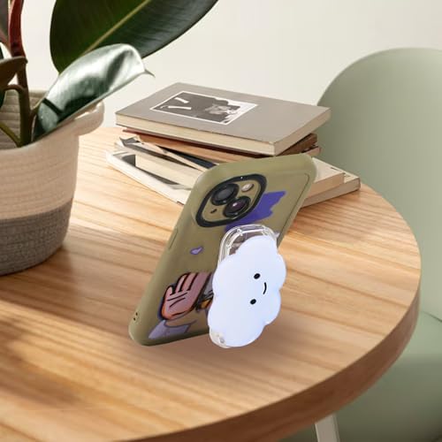 Phone Grip Cute 2D Cloud Shape Collapsible Expandable, Smartphone Tablet Cell Phone Grip Stand Holder (Blue) - color: Blue