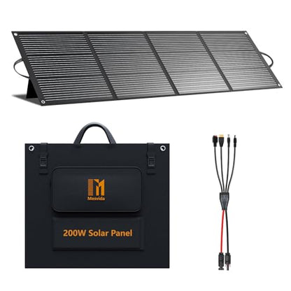 200W Portable Solar Panels ETFE Material 24V MC4 Cable & XT60 Anderson DC - size: 200W