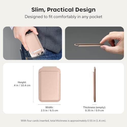 Satechi MagSafe Wallet Stand, Card Holder, NFC Pass-Through - color: Desert Rose