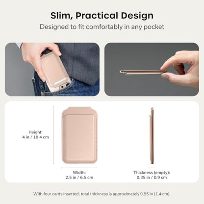 Satechi MagSafe Wallet Stand, Card Holder, NFC Pass-Through - color: Desert Rose
