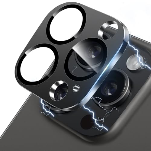 Camera Lens Protector for iPhone 15 Pro/iPhone 15 Pro Max Metal Camera Cover Film, 9H Tempered Glass, Anti-Scratch, Case Friendly - Black - color: Black Frosted, size: for iPhone 15 Pro / 15 Pro Max