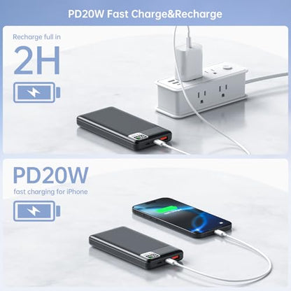 2PCS 5V 2A 3A 10000mAh Heated Vest/Jacket/Chair/Seat Battery Pack - color: Black+White, size: 10000mAh-2PCS