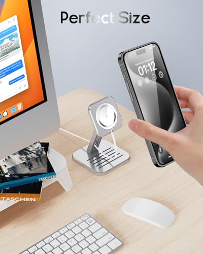 for Mag-Safe Charger, Magnetic Wireless Charger, Silver - color: Silver