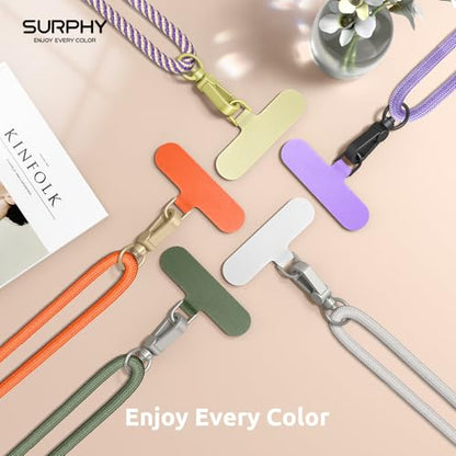 SURPHY Phone Lanyard Crossbody, Phone Strap Crossbody with 2 Tether Tabs - color: Orange