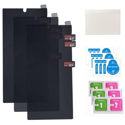 [3 Pack] Privacy Screen Protector for Samsung Galaxy S25 Ultra, Anti-Spy Flexible TPU Hydrogel Film for Samsung S25 Ultra, [Support Fingerprint Unlock] [Curved Coverage] - size: Galaxy S25 Ultra