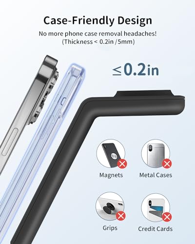 Wireless Charger for iPhone Charging Station: 3 in 1 Phone Charger Stand for iPhone 17/16/15/14/13/12/11/SE/X Pro Max Plus - Apple Watch 11/10/9/Ultra 2/8/SE/7/6/5 - AirPods 4/Pro 2/3 - color: Black