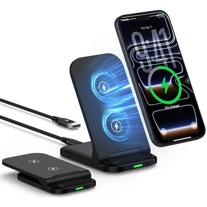 for Pixel 10A Wireless Charger Stand Fast Charging Desk for Google Pixel 10 - color: Black
