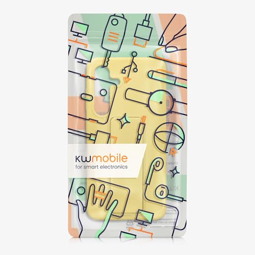 kwmobile Case for Samsung Galaxy S24 Case - Soft TPU Cover with Silicone Coating - with Hand Strap and Stand Function - Shockproof - Radiant Yellow - color: Radiant Yellow, size: Galaxy S24