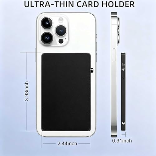 Magsafe Wallet Magnetic Card Holder for Phone, Black - color: Slim Magnetic No Clip - Matte Black