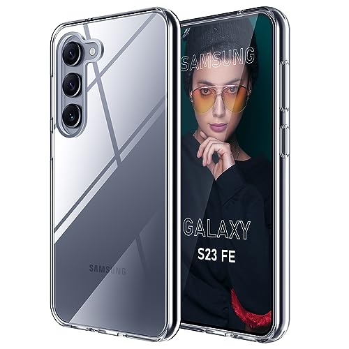 Silicone Clear for Samsung Galaxy S23 Fe Case,Thin with Comfort Grip | Soft Slim-Fit TPU Galaxy S23 Fe Phone Cover,Non-Slip,Shockproof Protection,Scrath-Resistant - size: s23 fe case