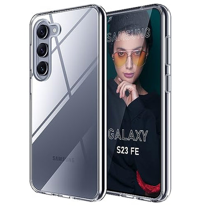Silicone Clear for Samsung Galaxy S23 Fe Case,Thin with Comfort Grip | Soft Slim-Fit TPU Galaxy S23 Fe Phone Cover,Non-Slip,Shockproof Protection,Scrath-Resistant - size: s23 fe case