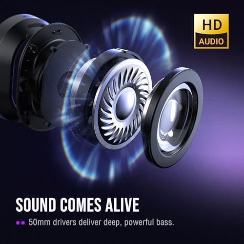 FIFINE H13BP Wired USB Gaming Headset for PC, PS4/5, Mac, Game/Chat Balance - color: Black and Purple