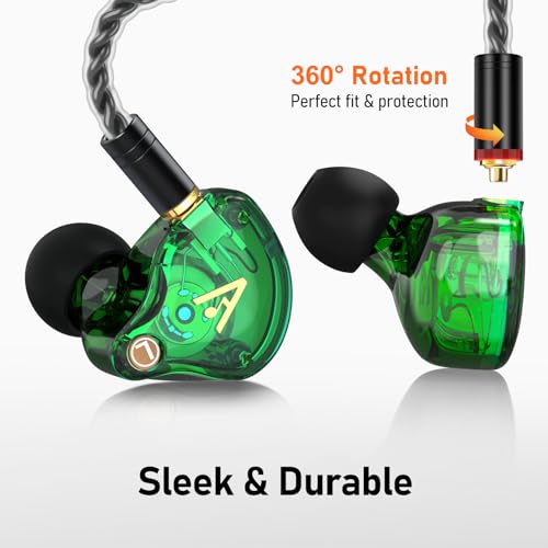 Audiovance Vibes 202ML HiFi Wired Earbuds for iPhone 14/13/12/11/X, Pro Max - color: 6-Green