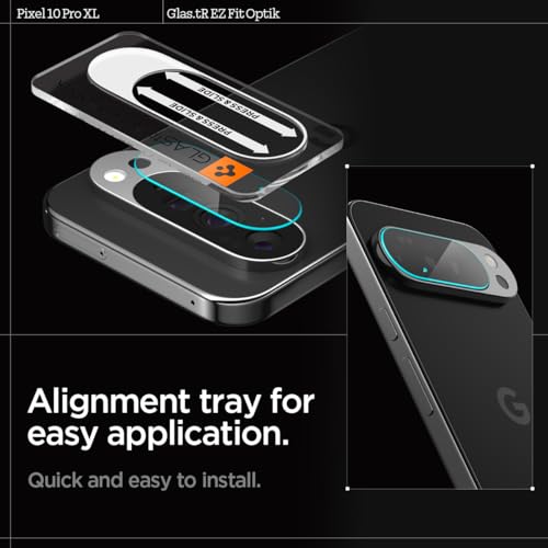 Spigen Glas.tR EZ FIT Optik Camera Lens Protector for Pixel 10 Pro XL - size: Pixel 10 Pro XL