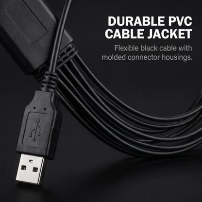 10 in 1 USB Cables - 20CM/7.87in Universal USB to Multi Plug Cell Phone Charger for Smartphones