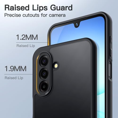 JETech Matte Case for Samsung Galaxy A17, Black | Military-Grade Protection, Frosted Matte Back, Anti-Fingerprint Finish, Shockproof Design - color: Black