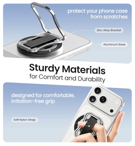 OANDYS Magnetic Phone Grip for Mag-Safe, Ring Holder Stand for iPhone 17-12