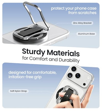 OANDYS Magnetic Phone Grip for Mag-Safe, Ring Holder Stand for iPhone 17-12