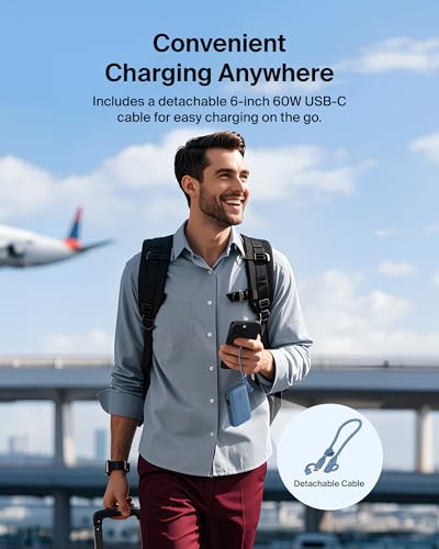 Belkin 10000mAh 20W Slim Power Bank, Digital Display, 2 USB C Ports - color: Blue, style: 10K mAh