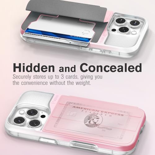 VENA vCommute for iPhone 16 Pro Wallet Case, Pastel Pink | Military-Grade Drop Protection, Premium Leather Magnetic Flap Cover, Hidden Card Holder, RFID Blocking, Multi-Angle Kickstand - color: Classic - Pastel Pink, size: iPhone 16 Pro