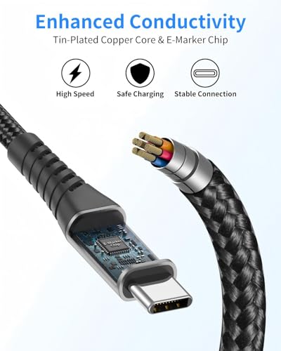 USB C to USB C Cable 3FT, 2 Pack 60W/3A USB C to C Fast Charging Cord - size: 3 Feet, style: USB C to USB C