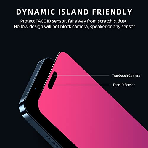 EGKimBa Privacy Screen Protector compatible with iPhone 15, 6.1 inch Gradient Colorful Electroplated Anti-Spy Anti-Blue Light 1st Generation Tempered Glass - size: iPhone 15