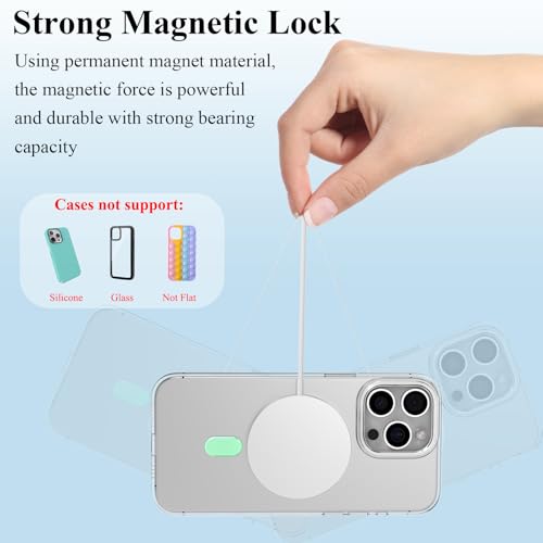 for MagSafe Ring, 2 PCS Magnet Sticker Magnetic Adapter Ring - color: Green