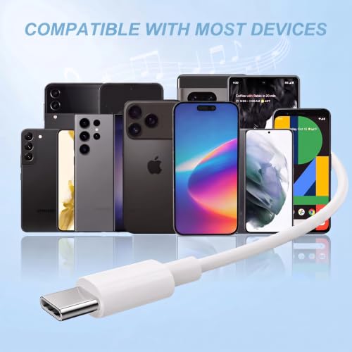 2 Pack USB C Wired Headphones for iPhone 17/16/15 Pro Max Earbuds