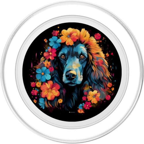 Colorful Poodle watercolor Art Pet Dog Mom Poodle PopSockets MagSafe PopGrip for iPhone - style: MagSafe