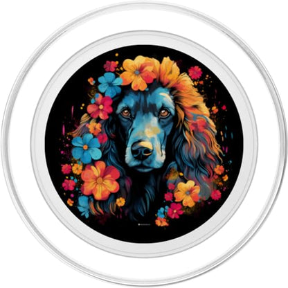 Colorful Poodle watercolor Art Pet Dog Mom Poodle PopSockets MagSafe PopGrip for iPhone - style: MagSafe