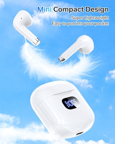 KTGEE Wireless Earbuds Bluetooth 5.3 Ear Buds Headphones, 40Hrs Playback - color: A-White