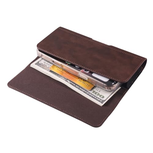 Premium PU Leather Pouch Belt Loop Cellphone Holster for iPhone 17, 16e,16 15 14 13 12 11 Pro X XS Samsung Galaxy S26 S25 S24 S23 S22 S21 S20 Pixel 10a 9 8 8a 7 7a (Coffee, Small) - color: Coffee, size: Small