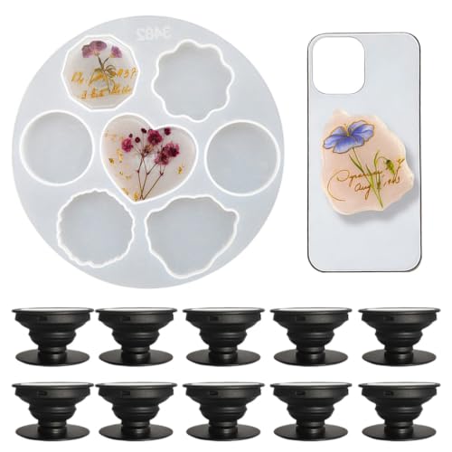 Phone Stand Resin Mold with 10 Blank Phone Stands
