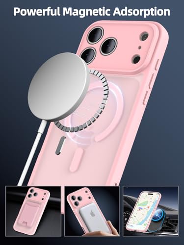 TopMade for iPhone 17 Pro Max Case with Mag-Safe Wallet, 4 Cards Holder - color: Pink, size: iPhone 17 Pro Max
