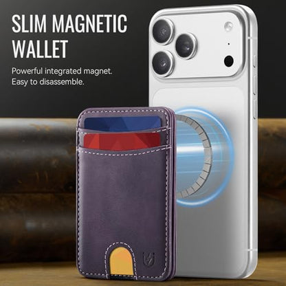 for Magsafe Wallet Magnetic RFID Blocking Card Holders, Retro Purple - color: Retro Purple