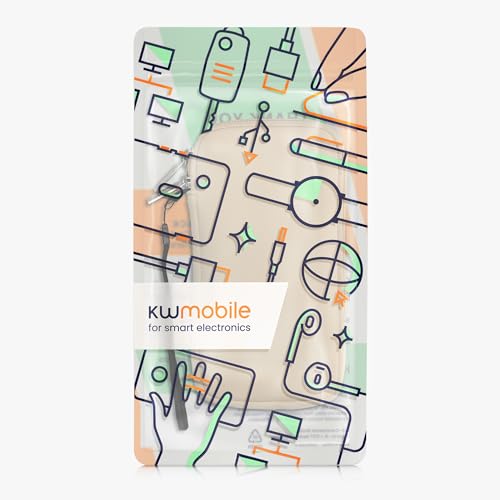 kwmobile Universal Phone Pouch Size XL - 6.7/6.8" - Neoprene Smartphone Pouch with Zip - Water-Repellent Mobile Phone Case - Sleeve in Cream - color: cream, size: XL - 6.7/6.8"