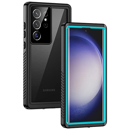 Lanhiem for Samsung Galaxy S23 Ultra Case, IP68 Waterproof Dustproof Case with Built-in Screen Protector, Full Body Protective Phone Cover for Galaxy S23 Ultra 5G 6.8 Inch, Blue - color: Blue, size: For Galaxy S23 Ultra