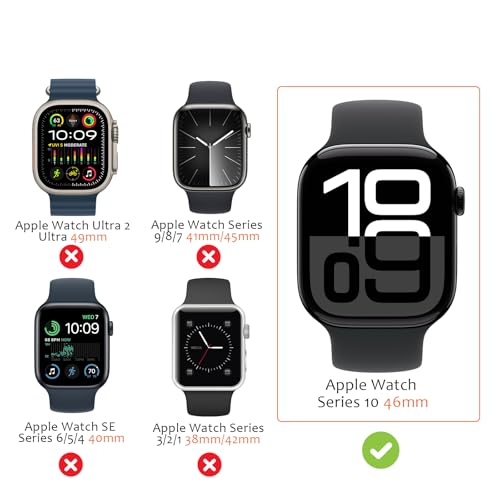 Amizee 2 in 1 Metal Rugged Case Compatible with Apple Watch Series 11/10 46mm, Aluminum Shockproof Protective Bumper Cover for iWatch 46mm, Blue - color: Blue, size: 46mm